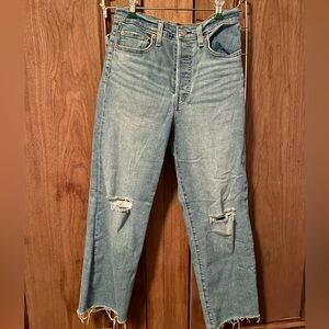 Levi's Ribcage Straight Ankle Jeans - Size 27